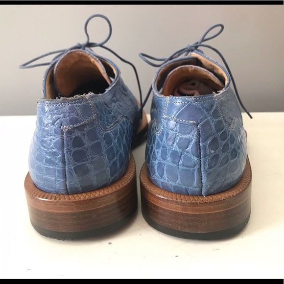 (Sold) Denim blue alligator dress shoe Sz10.5 - Picture 4 of 7
